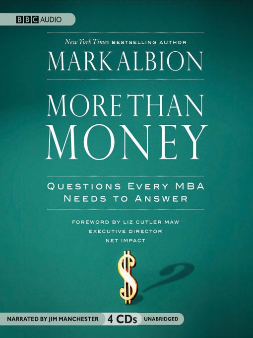 Cover image for More than Money